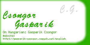 csongor gasparik business card